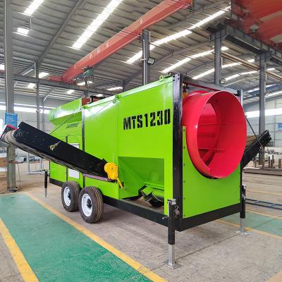 China Carbon Steel Sand Gravel Mobile Trommel Rotary Drum Screening Machine from China direct manufacturer for sale