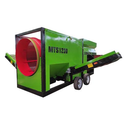 China Rotary movable Trommel Screen Machine For Building waste material en venta
