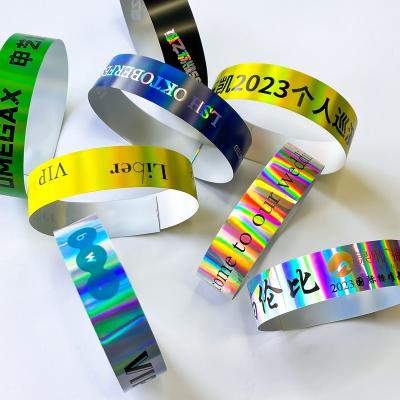 China Customized Event Wristband Shiny Laser Glitter Party Activity Wristband For Adult Kids for sale
