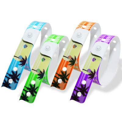 China 2025 Disposable ID Wristbands Vinyl PVC Custom L Shape Bracelet for Advertising Events for sale