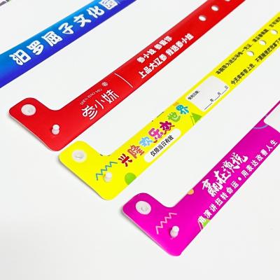 China 2025 Disposable L Shape Bracelet Custom Id Wristbands For Events Hotel for sale