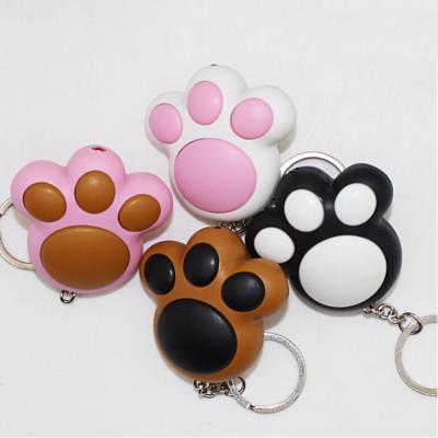 China Healthy Cute Gift Custom Cat Paw LED Light meow~ Key Chain Gift For Promotion Plastic Llavero for sale