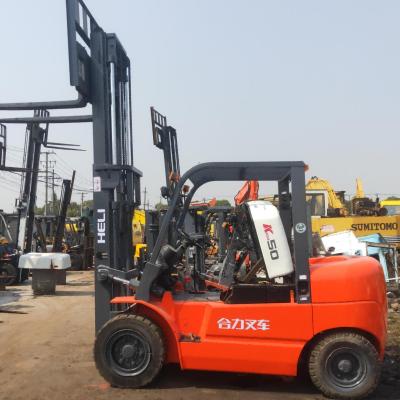 Chine 2ème main K50 héli 5 tonnes chariot élévateur à trépied pour entrepôt à vendre