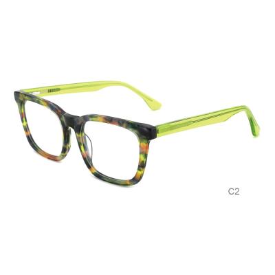 China 2021New Fashion Myopic Popular Brand Brand Eyeglass Frame Acetate Glass Optical Frame in stock ready for sale