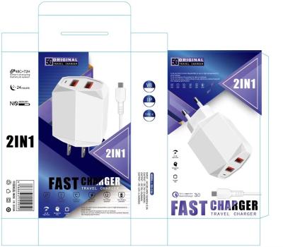 China QC 3.0 Quick Charger 2-Port 5V 3.1A Wall Charger USB Mobile Phone Travel Adapters For Vivo Oppo Samsung for sale