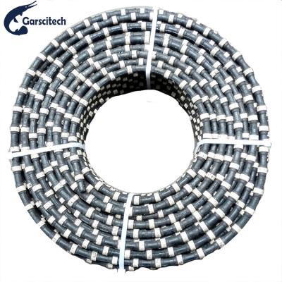 China Concrete High Cutting Efficiency 8mm 9mm Diamond Rope Diamond Wire Saw For Stone Cutting for sale
