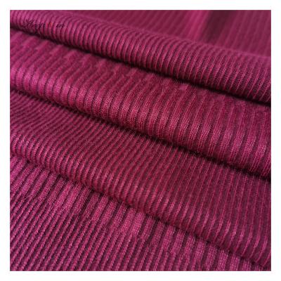 China Keepwin100% Anti Pill Polyester Stripes Jacquard Fabric Soft Hand Feel Fashion Wear Fabric Irregular Leisure Wear Fabric for sale