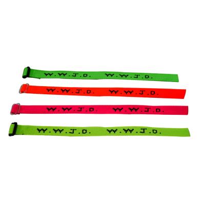 China Vintage Custom Design Adjustable Woven Rectangle Green Wwjd Bracelet Charm Bracelets for sale