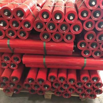China Rodillos resistentes mineros rojos adaptables del transportador del OEM en venta