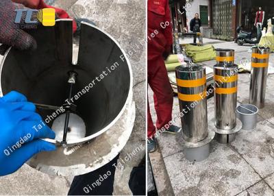 中国 高力取り外し可能なボラードのポストの屋外の通りの保証ボラードのスライバ 販売のため