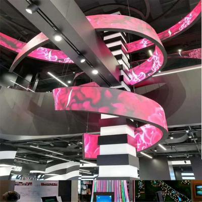 China Magnetic Module China ODM OEM indoor full color smd flexible creative led panel p4 flexible led display flexible soft led display module for sale
