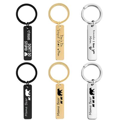 China Other DON'T SUDDY Simple Mothers Day Gifts Stainless Steel Key Chain Bead Fashion Key Chain for sale