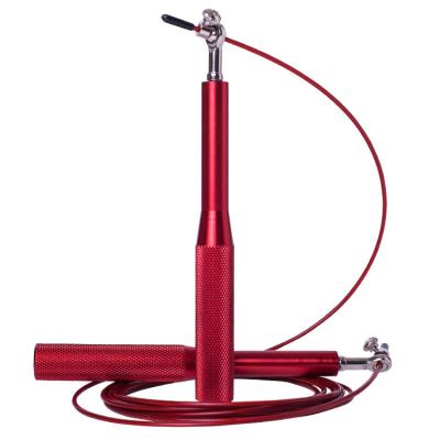 China High Quality Durable/Eco-Friendly/Anti-Slip Self Locking Aluminum Jump Rope Handle Steel Wire Speed Jump Rope for sale