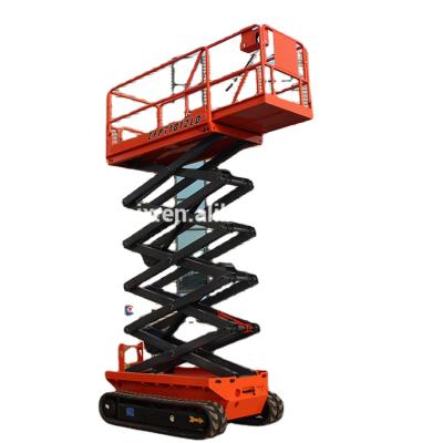China Plant ; Hotel; Airport; Road; 6-12m 320kg 450kg eight batteries crawler work automatic hydraulic electric electric aerial lift inner and outer construction scissor lift with low price for sale