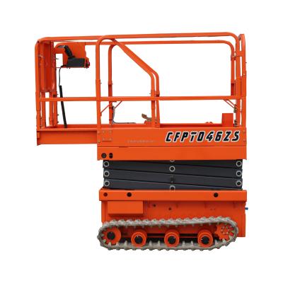 China Hotels Small 6.5m Mini Working Height Indoor Outdoor Battery Operated Electric Hydraulic Scissor Lift Platform With 200kg Load for sale