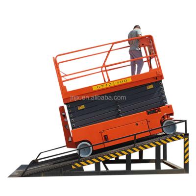 China Outdoor Operation Safety Convenience JUXIN Easy Hydraulic Self Propelled Electric Scissor Lift Table Lifting Platform for sale