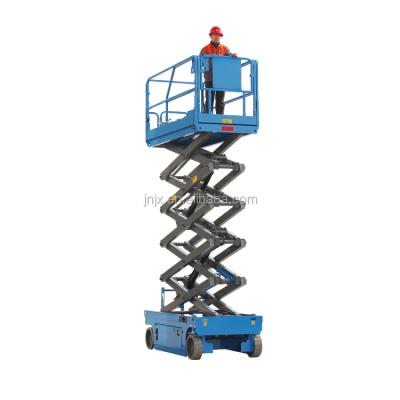 China 13ft to 46ft Battery Charger Motor Self Propelled Scissor Lift 4-14M Driving with Joystick on Platform Self Propelled Scissor Lift for sale