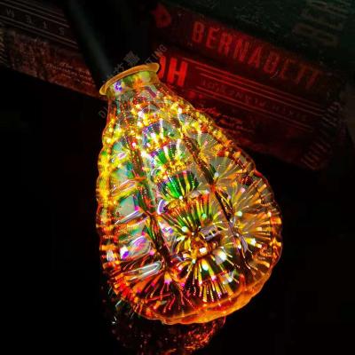 China Hotel 3D Star Firework Bulb G95Led Filament Light Bulb 5W B22 E26 E27 Vintage Edison Holiday Lighting Pomegranate Shape Base Firework Bulb for sale