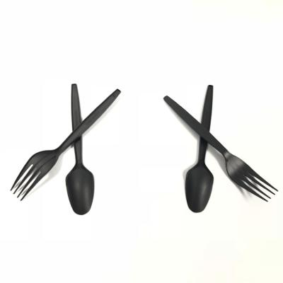 China High Quality Food China Manufacturer Directly Supply Eco Friendly Disposable PLA Plastic Cutlery FORK SPOON KNIFE for sale