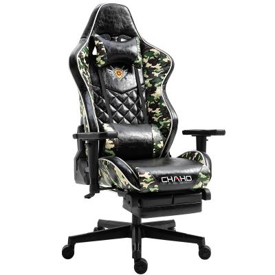 China (Size)Adjustable Modern High Quality Leather Adjust PC Office Computer Racing Gaming Chair With Footrest Chair Gaming for sale
