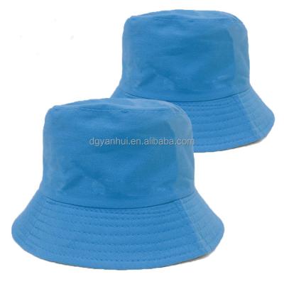 China Bucket hats Hot selling Factory Direct Sale Printed Adult Cotton Azure Double-sided Solid Outdoor Travel Fishman Bucket Hat for sale
