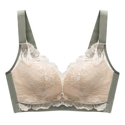 China Wholesale Low Impact Breathable Front Button Closure Lace Maternity Care Bra Cotton Lining Skin-friendly For Pregnant Women for sale