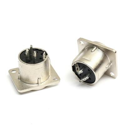 China PA66/Brass/Stainless Steel XLR Audio or Video Connector 3Pin male socket for sale