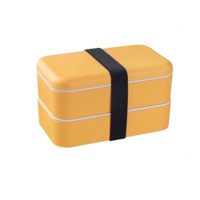 China Hot Sale Microwavable Portable Lunch Box Children Two Layer Pla Food Tableware Leakproof Bento Lunch Box Lunch Box for sale