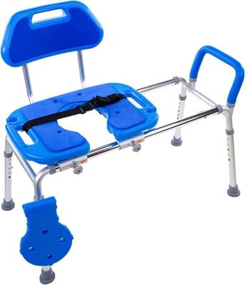 China Heavy Duty HydroGlyde Convenient And Comfort Chair Shower Bench Sliding Premium And Padded Bathtub Transfer With Seat Cut Out, For Bathtub, Adjustable for sale
