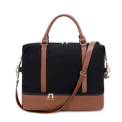 China Durable Waterproof Duffel Bag Canvas Weekender Bag Travel Handbag Overnight Bag For Business Trip for sale