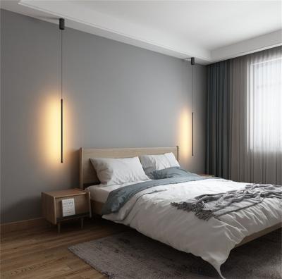 China Aicco Modern Bedside Modern Bedroom Linear Led Pendant Lights Lighting For Living Room Bedroom Kitchen 9098 for sale