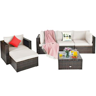China Eco-friendly\UV Resistant\water Proof\weather Resistant Reasonable price custom free collocation outdoor modern patio rattan sofa garden furniture for sale