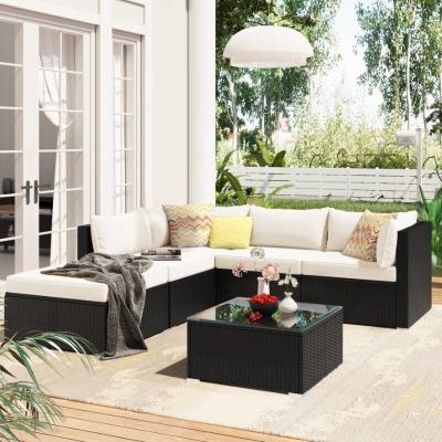 China Eco-friendly\UV Resistant\water Proof\weather Resistant New design luxury modular corner sofa lounge furniture outdoor garden rattan sofa sets for sale