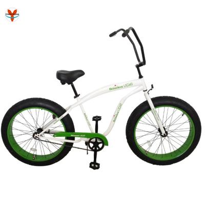 China Steel The latest style of fat bike wheels 26 inch fat tire sing speed mens cruiser bicycle for sale