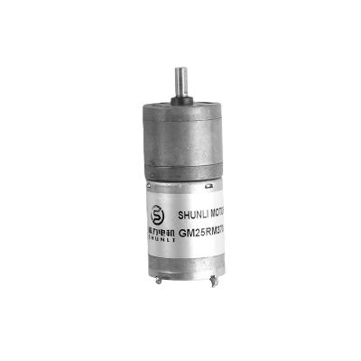 China Totally Enclosed Shaft 4KG.CM High Torque 10KG.CM Shunli 25mm Diameter Gearbox 4mm Micro DC Gear Low Speed Motor Customize Accepted for sale