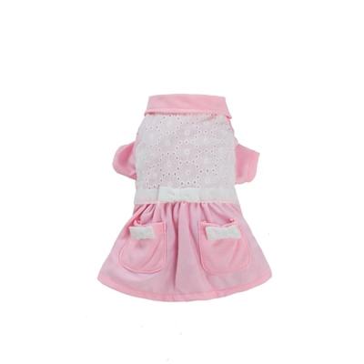 China China Manufacturer Comfortable Lovely Cotton Sustainable Pink Skirt Spring Pet Clothes for sale