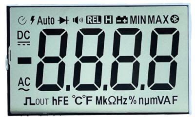 China SGS Customized LCD Display Positive Transmissive 6 O′Clock TN LCD Seven Segment à venda