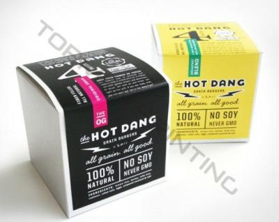 China Aseptic Wholesale Custom Square Grain Burger Paper Box for sale