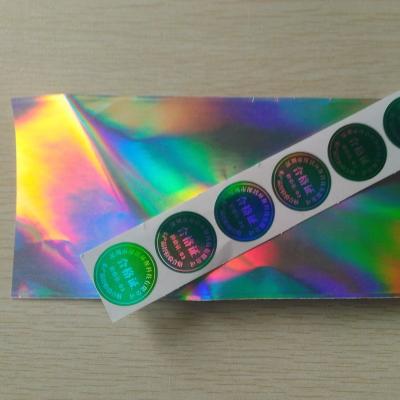 China Hot Sale Heat Sensitive Self Adhesive Aluminum Foil Hologram Label Custom Printed Stickers for sale
