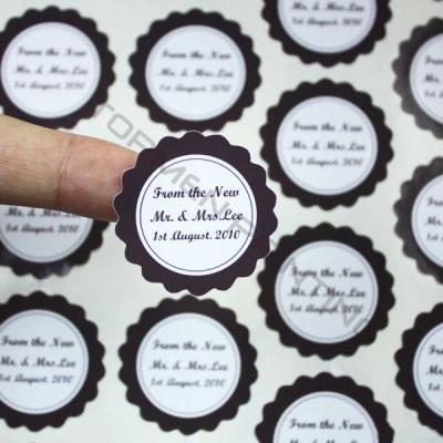 China Scratch Off Date Personal Name Sticker For Wedding Gifts for sale