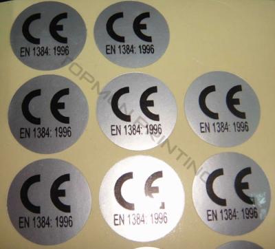 China Scratch-Off Electronics Silver CE Certificate Stickers for sale