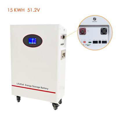China 6000 times deep cycle stand type 15KWH lithium iron battery with 5 years warranty for sale