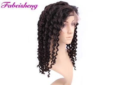 Chine Cheveux bouclés frisés de vague de pleines perruques profondes de dentelle pour des femmes de couleur à vendre