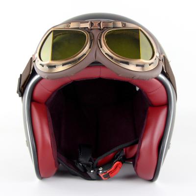 China Retro Sports Motorcycle Helmet Men's and Women's Half Helmet Outdoor Cycling Safety Helmet with Sun Visor Custom Suit for Sale for sale