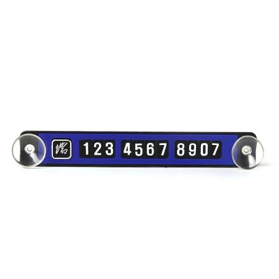 China ABS Temporary Magnetic Phone Card Number Plate Craft Portable Car Parking Sucker for sale