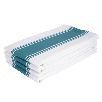 China QUICK DRY Kitchen Towels Vintage Striped 100% Cotton Tea Towel Set Of 4 for sale