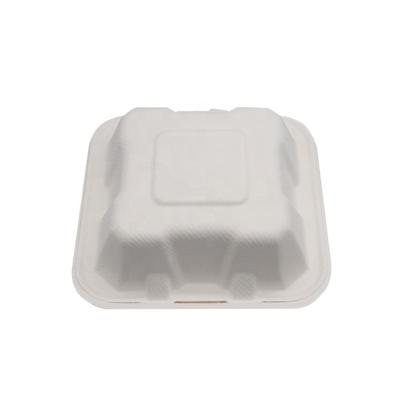 China Biodegradable Biodegradable Sugarcane Bagasse Box Meal Box Disposable Sugarcane Bagasse Meal Takeout Box With Cover for sale