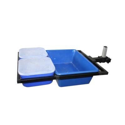 China Flexible Rotation plastic side tray for 4 pcs bait boxes with slide holder for Fishing Seat box accessories for sale