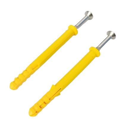 China Steel Nylon Frame Fixing Wall Plug Anchor With Single Wing Screw Increasing Porcelain Plastic Anchors for sale