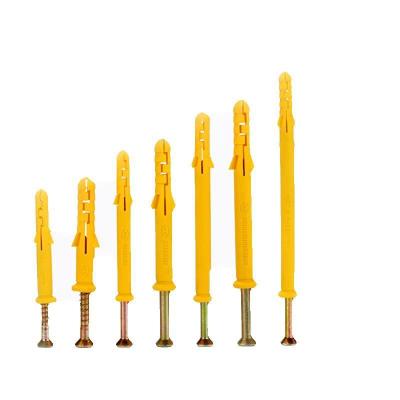 China Steel Sight Fixing Wall Socket With Single Wing Screw Zinc Yellow Increasing Plastic Nylon Anchors for sale